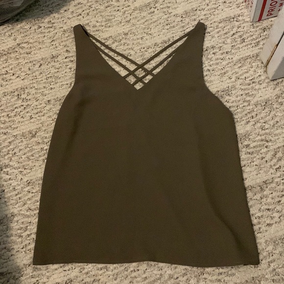 Express Tops - Green cross backed top